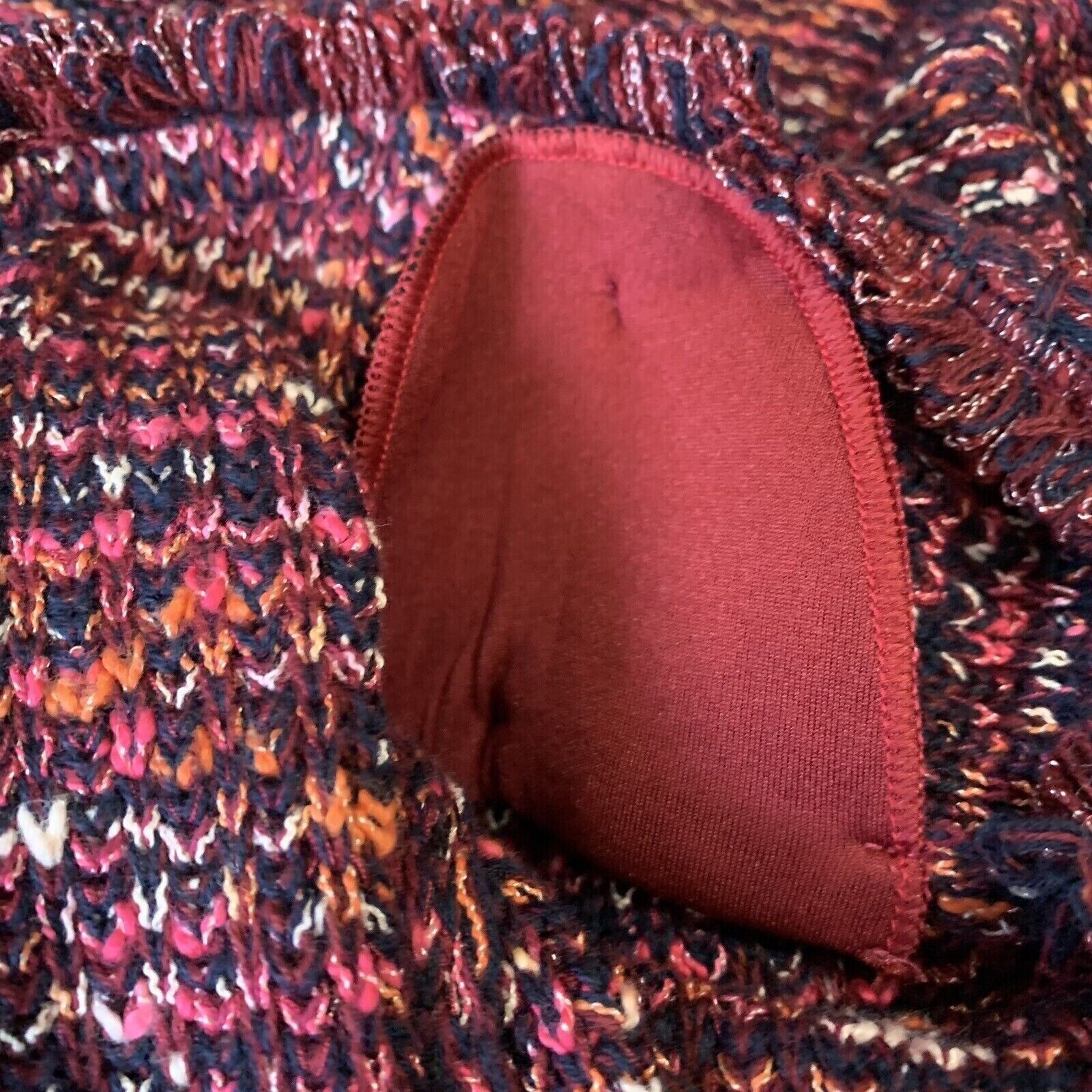 J Jill Fringed Knit Tweed Blazer Cardigan Jacket … - image 8