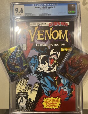 Venom: Lethal Protector #2 Marvel Comics CGC 9.6 W/ 2 Rare Bonus Cards!!!