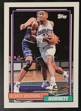 Alonzo Mourning 1992-93 Topps Rookie Card (no.393). rookie card picture