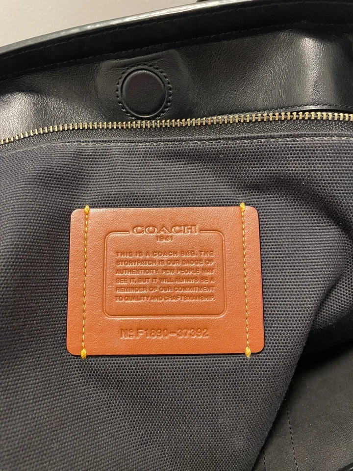 Bolso de Mano Coach X Chelsea Champlain RARO Rosa Tatuaje Remaches de Metal Marrón Negro Foto 3 de 4