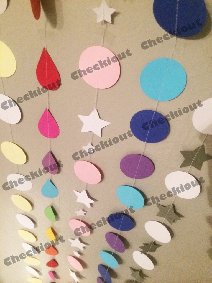 Guirnalda de papel 10 pies boda baby shower fiesta decoración del hogar pancarta suministro decoración Foto 2 de 4