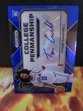2023-24 Prizm Draft  - Tyger Campbell College Penmanship Blue Prizm Auto /125