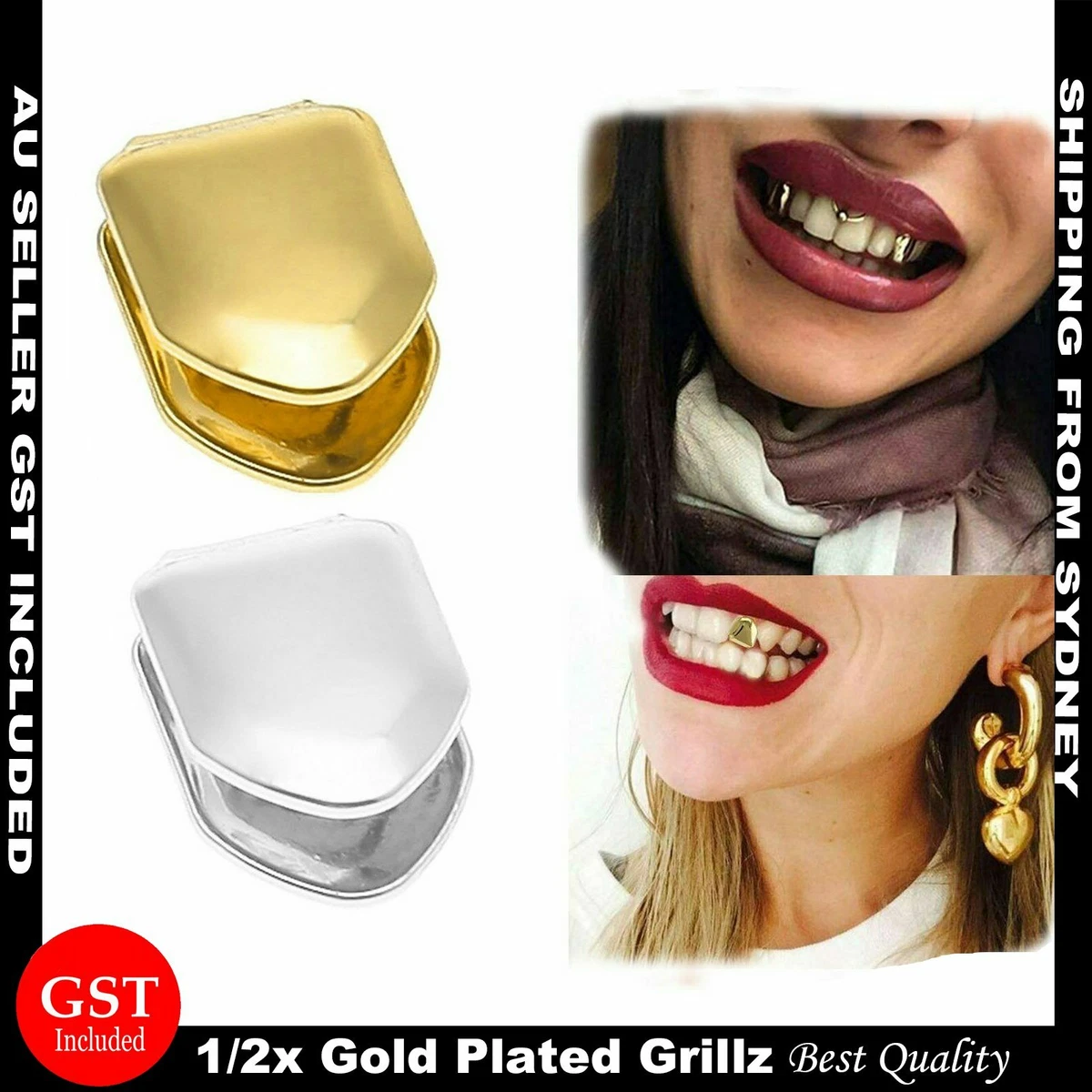 Plated teeth sale