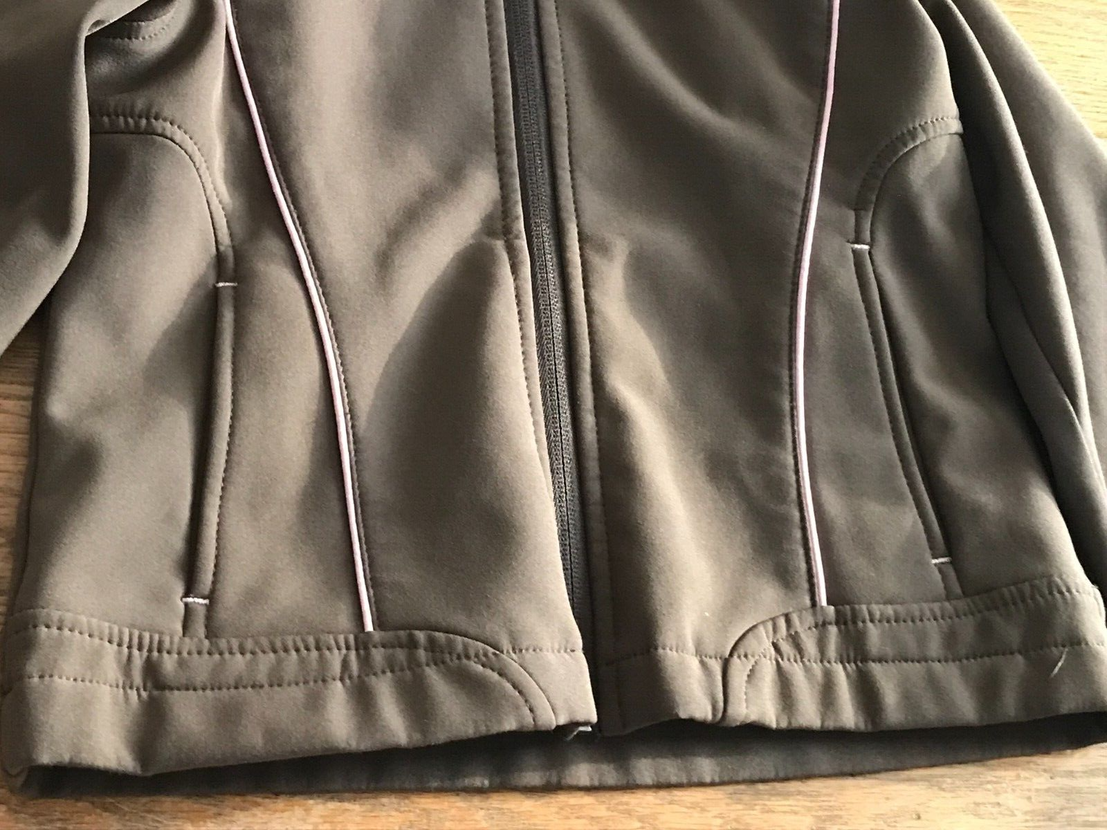 Giacca bambina taglia 5 6 Ralph Lauren polo marrone e rosa full zip grande pony logo CE