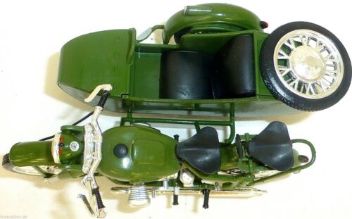 IMZ M72 Ural Motorrad Beiwagen grün DDR 1:24 ATLAS 7168121 NEU OVP LA3 µ - Bild 2 von 5