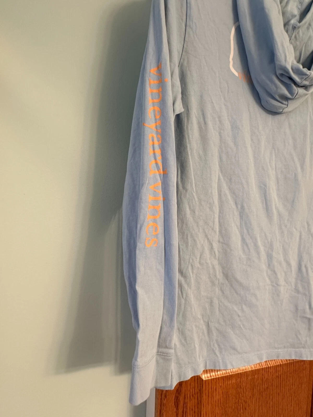 VETEMENTS VINEYARD VINES Pullover Felpa con Cappuccio Blu con Logo Balena Bianca Unisex Giovane Taglia XL