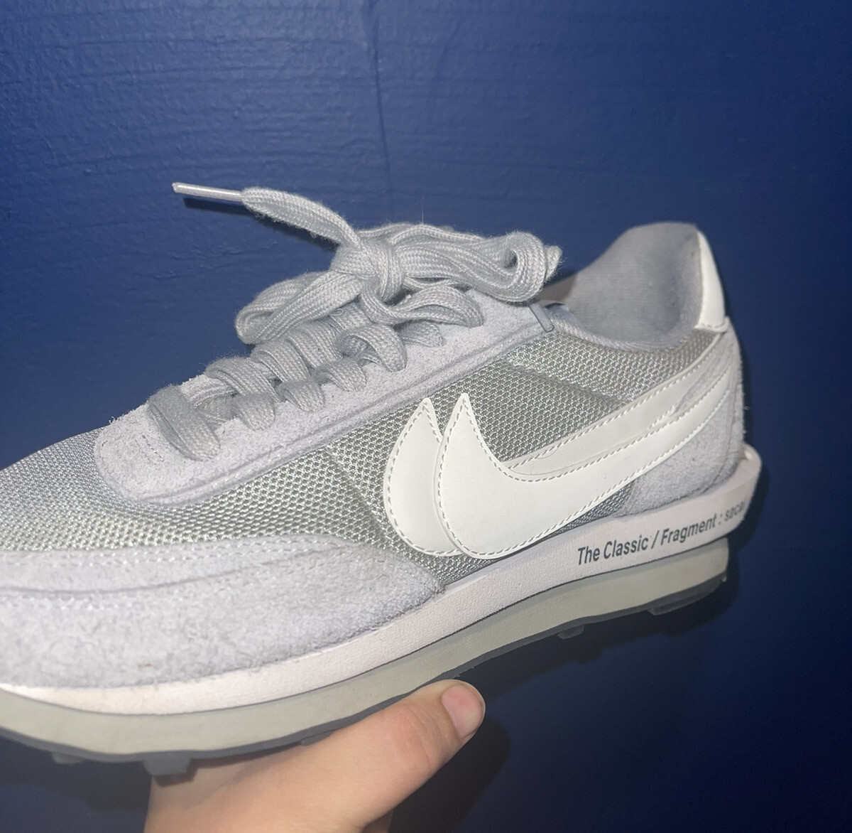 SACAI X NIKE Taglia 10 Nike LDV Waffle x design frammenti x grigio Sacai