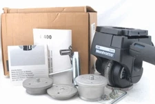 Exc Manfrotto 400 Head 3 Way Geared Tripod Pan Tilt w/3 Plate etc *MF7