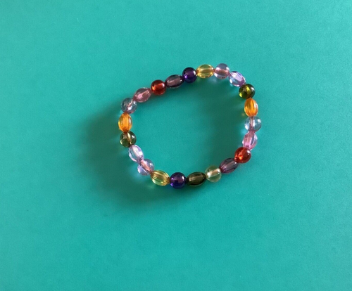 Bracelet Naga Eye Gem Stretch Bracelet Beads Multicolor - Picture 3 of 3