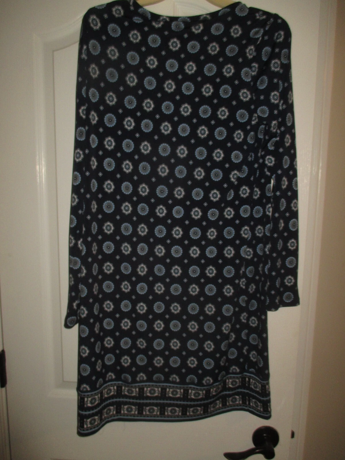 Abito a maniche lunghe MICHAEL KORS TAGLIA L MISTO POLIESTERE STAMPATO BLU MISTO