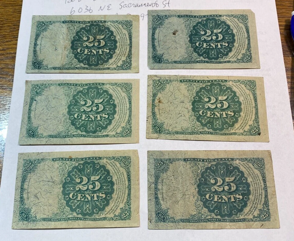 (1) 1874 25c Fractional Currency FR-1308 App. XF CHRC - Image 2 of 2