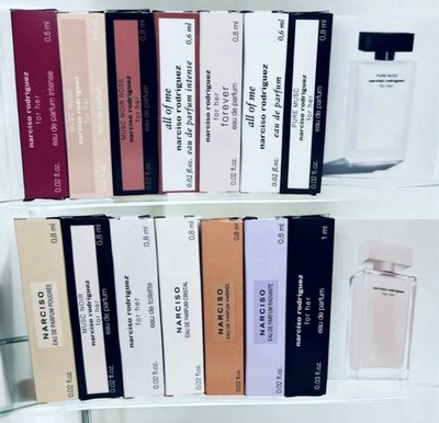 Narciso Rodriguez Perfume Collection For Women Sample Spray 14pc Set