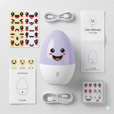 Touch Night Light for Baby Nursery: Rechargeable Portable Kids Egg Nightlight