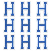 "BüGelfix BuchstabenaufnäHer 9 StüCk 2\"/5Cm Alphabet H Applikation (Dunkelblau)"