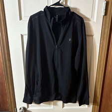 adidas Primegreen Men's Black Full-Zip Track Jacket, Knit Polyester, L
