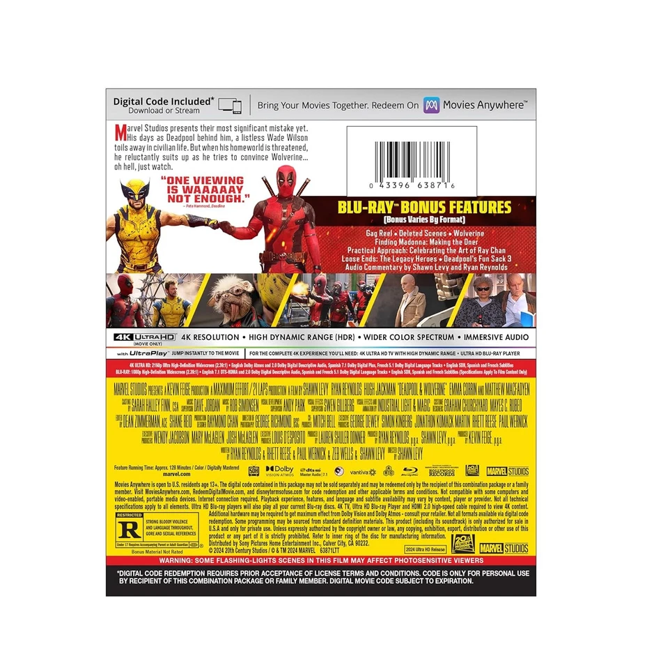 New Deadpool and Wolverine (4K / Blu-ray + Digital) - Image 2 of 4