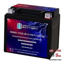 Mighty Max Battery YTX5L-BS -12 Volt 4 AH, 80 CCA, Rechargeable 1 Pack