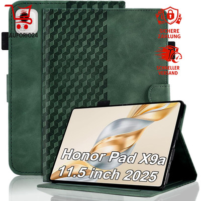 Tablet Hülle für Honor Pad X9a 11,5 Zoll Dunkelgrün Folio Smart Case mit