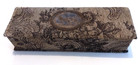 ancien coffret boite à gants XIXe tapisserie artisanale