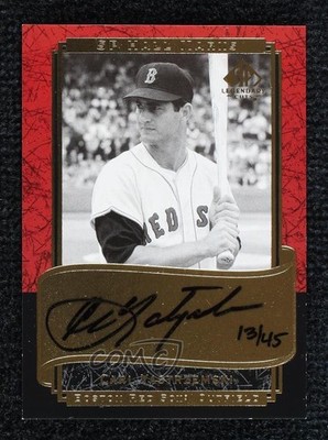 2003 SP Legendary Cuts Hall Marks Red Black Ink 13/45 Carl Yastrzemski Auto 11b4