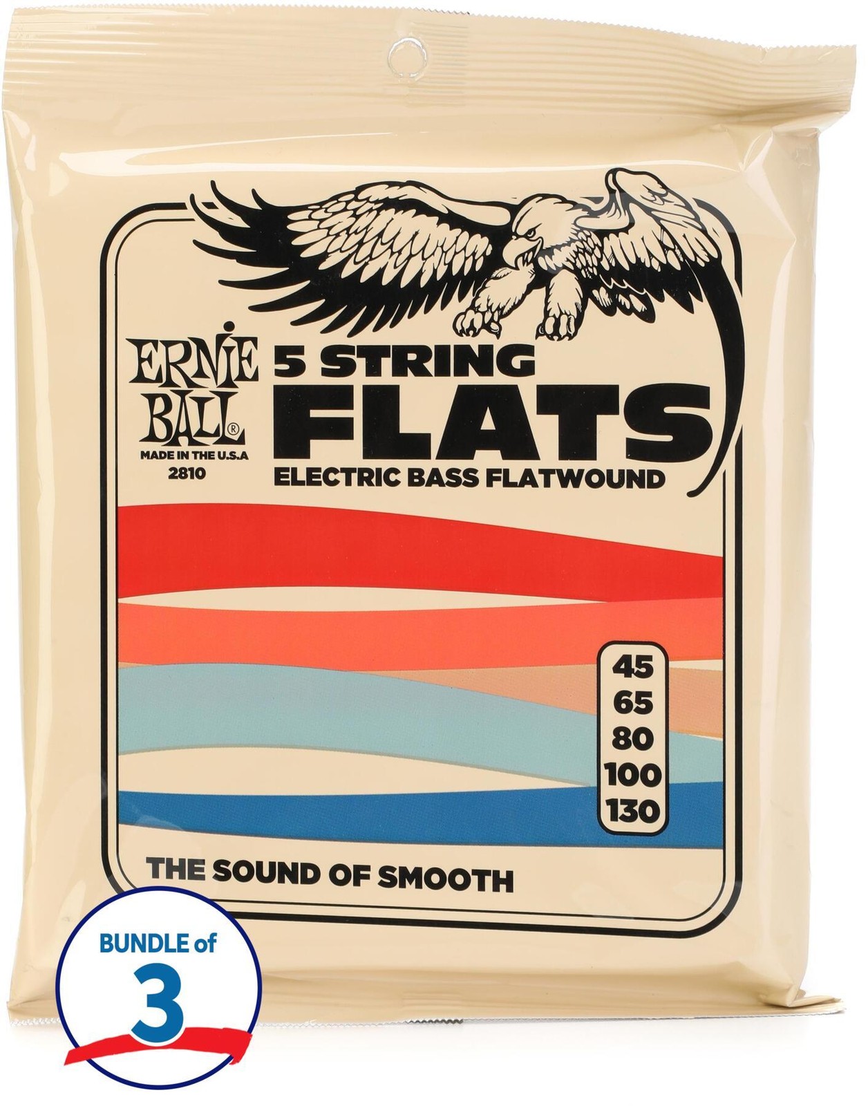 Струны для электрической бас-гитары Ernie Ball EB2810 с плоской обмоткой 3 упаковки - 045-130 27190₽