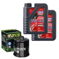 Hiflo ÖLfilter Set Liqui Moly 5W-40 Race 2L FüR Polaris Sportsman 550 X2 Bj.2014
