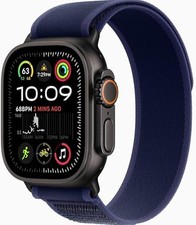 Apple Watch Ultra2 GPS Cell 49mm Titanium Case w/ Blue Trail Loop - S/M