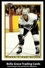 1990 Topps Bowman Rob Blake #142 Los Angeles Kings Rookie NHL Hockey Base Set 