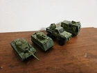 Vintage Hot Wheels Military Vehicles 1983 Malaysia Lot of 4 - Tanks Trucks Army