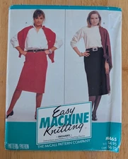 Easy Machine Knitting McCall Pattern M465 Women's A-line Skirt Pattern Size 8-18