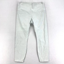 Lululemon Align High Rise Pants Womens 10 Yoga Light Gray Cropped Athletic Gym