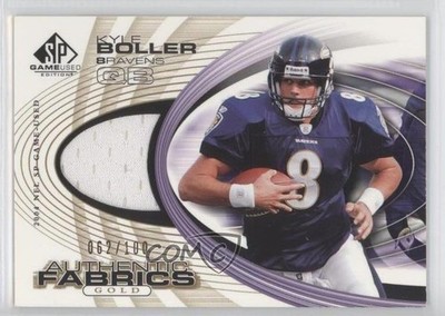 2004 SP Game Used Edition Authentic Fabrics Gold 62/100 Kyle Boller #AF-KB 0b2