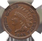 1864 Indian Head Bronze Cent 1c NGC AU58 BN #013 About Unc ECC&C, Inc.