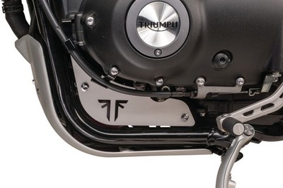 Triumph Scrambler Motor-Bleche  »Brit-Style« Aluminium silber eloxiert 1 Paar
