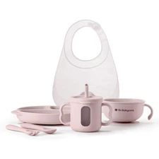 6PCS Silicone Baby Feeding Set | Suction Plate, Bowl, Bib, Sippy Cup, Forks &...