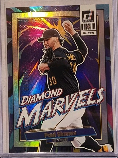 2026 Panini Donruss Paul Skenes Diamond Marvels Holo /199 #5 Pirates