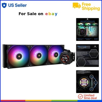 CPU Cooler Water ARGB 360mm Radiator LCD Screen AM5 Intel 1700 1851