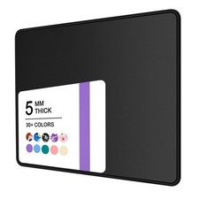 Mouse Pad, 30 Thicker Black Computer Pad, AntiSlip Rubber Mouse Mat with Sti...