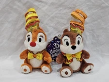 Tokyo Disney Resort 35th Happiest Celebration Chip & Dale Plush Keychain Set 6"