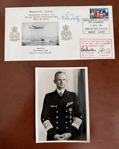 Signed WW2 German Admiral Karl Donitz U-Boat Photo First Day Cover & Photo RAF
