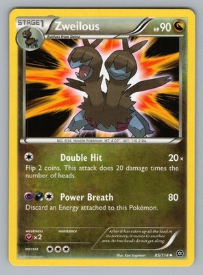 ZWEILOUS 85/114 UC STEAM SIEGE POKEMON LP STS 2016