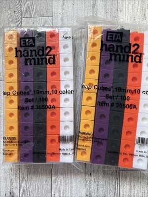 Hand 2 Mind Snap Cubes Lot of 200 STEM Classroom 10 Colors Math Manipulatives