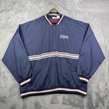 Vintage Reebok Windbreaker Mens XL Blue 1/4 Zip 90s Track Pullover Sweatshirt