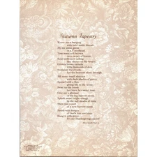 Autumn Tapestry Alice Leedy Mason 1970s Poem Retro Kitsch Wall Art SH8