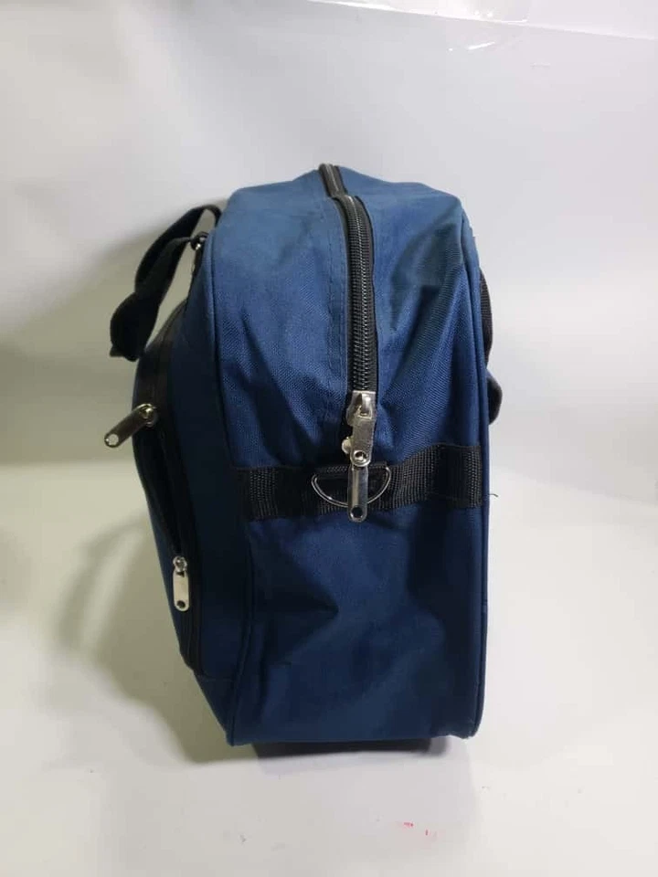 Luggage Carry-on Overnight Trolley Travel Bag Wheeled Rolling Suitcase Blue - Image 2 of 4