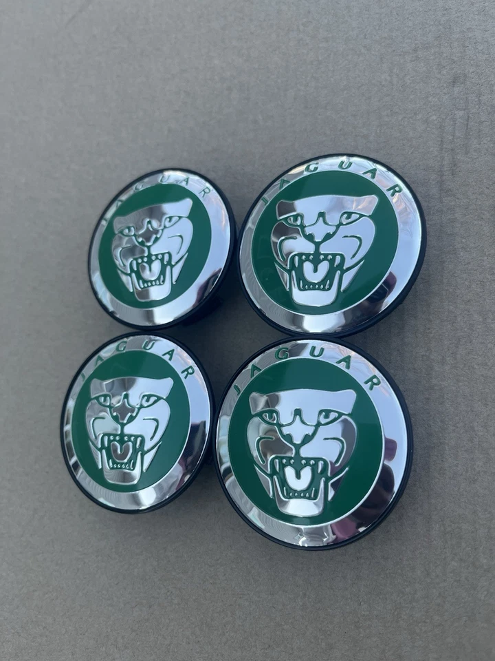 4 New JAGUAR Wheel Rim Center Caps S XJ XJ8 XF XK F Type F Pace Green F - Image 3 of 4