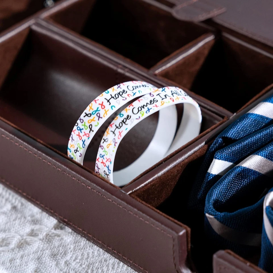 Pulseras de concientización sobre el cáncer - La esperanza viene en todos los colores Foto 4 de 4