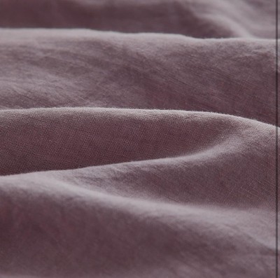100% Linen Euro Sham Covers with Ruffle, 26X26 Inch Pillow Covers Set of 2, Euro