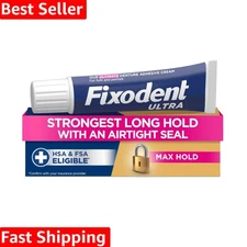 2.2 oz Ultra Max Hold Denture Adhesive - Prevents Discomfort & Food Infiltration
