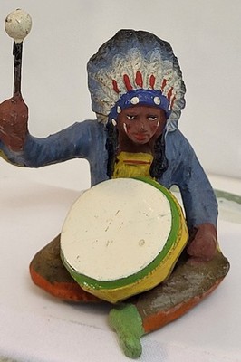 Elastolinfigur Hausser Wilder Westen Indianer 7-cm